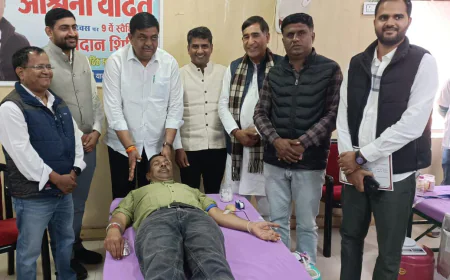 वन राज्यमंत्री शर्मा ने रक्तदान शिविर में शिरकत कर रक्तवीरों की कि हौंसला-अफजाई