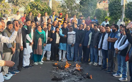 मोदी–शाह सरकार द्वारा ED व संवैधानिक संस्थाओं के दुरुपयोग के विरोध में कांग्रेस ने किया पुतला दहन