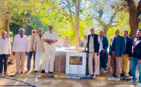 भामाशाह पाबुदान सिंह चौहान ने माता-पिता की स्मृति मे मुक्तिधाम मे करवाए विकास कार्य 