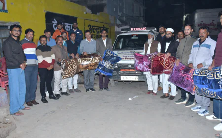 इंसानियत एकता समिति का रात्रिकालीन कम्बल वितरण अभियान का हुआ शुभारम्भ