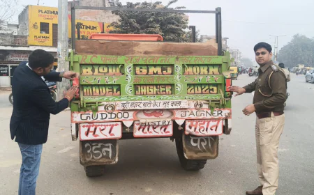 नो रिफ्लेक्टर नो व्हीकल अभियान: रिफ्लेक्टर लगाए