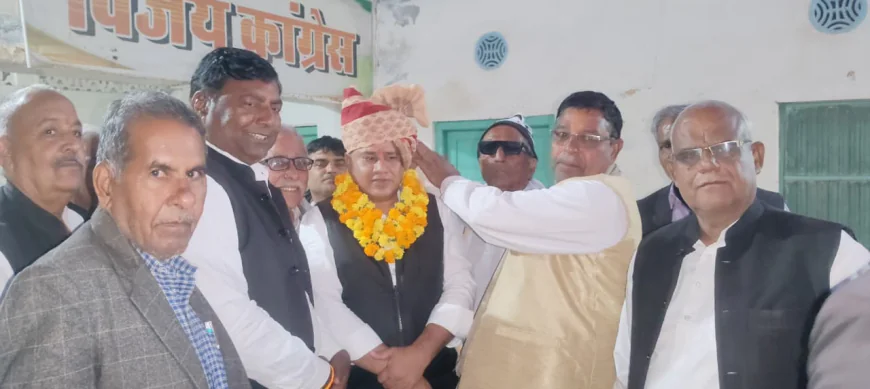 जिला अध्यक्ष मनोज मेघवाल का कांग्रेस कार्यकर्ताओं ने किया स्वागत।