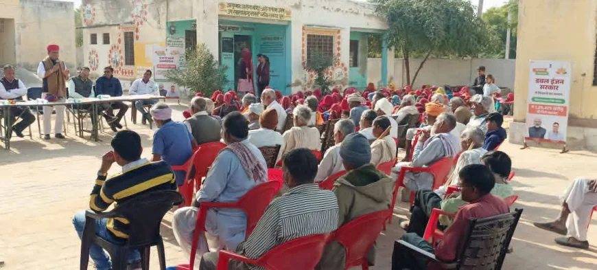 विकास के पहियों पर दौड़ रहा है राजस्थान - महर्षि          विकास रथ का कार्यक्रम रविवार को भरपालसर,लाछडसर,परसनेऊ व आलसर में हुआ आयोजित