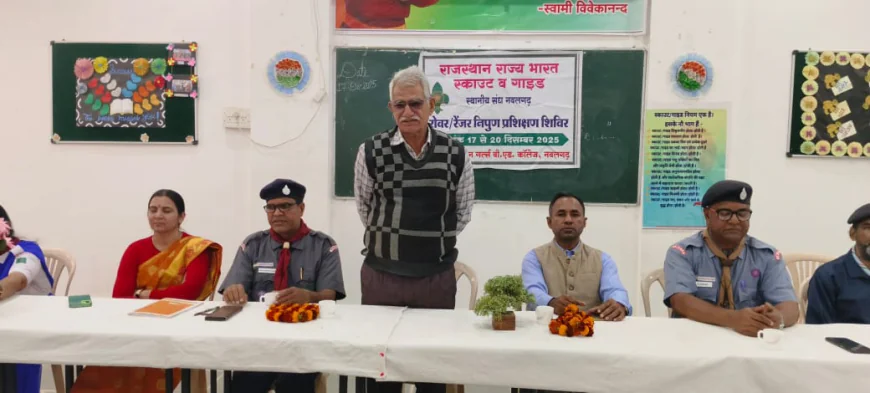 जिला प्रधान गंगाधर सिंह सुंडा ने किया निपुण प्रशिक्षण शिविर का अवलोकन, रोवर-रेंजर्स को बताए अवसर